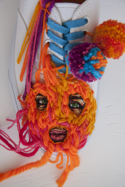 culturenlifestyle: Danielle Clough Transforms Vintage Rackets Into Her Canvas for Floral Embroidery 