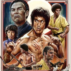 brunodigitalillustration:  Cropped portion of my final Enter the Dragon poster. #enterthedragon #brucelee #adobe #Photoshop #film #martialarts #painting #wagon #illustration  Bruce Lee is the best!!