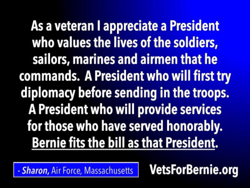 whywerevotingbernie:Powerful testimonials from veterans why they’re voting for Bernie Sanders.