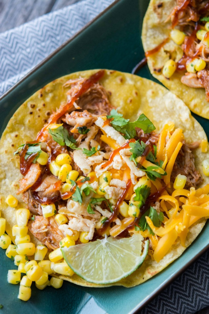 verticalfood:  Crockpot BBQ Chicken Tacos