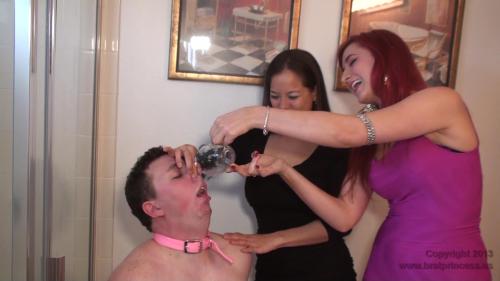 slavecaged:  brat-princess2:Cuck eats his own cum after 43 days in chastity!  That will humble him!    Available www.bratprincess.com on 3-20-14  slave caged should be made to eat it’s cum when and if it is ever granted relief.