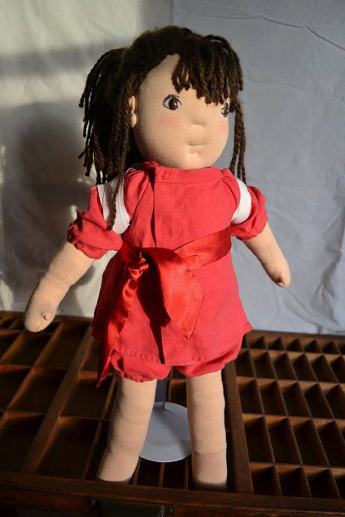 This is the doll my mom has been working on! It’s inspired by Spirited Away. Each one takes her a we