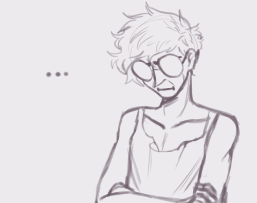 starryfishbonesoup:How to get Indrid’s glasses 101 [image description: a series of line drawin