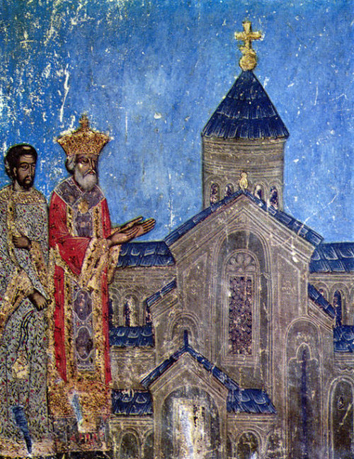 “King Mirian’s fresco from Svetitskhoveli cathedral, Georgia”, 17th century