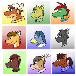 Morenatsu style headshots for the characters.