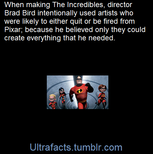 poppypng:fearsome-fandoms:arseniccupcakes:rootbeersweetheart:ultrafacts:Brad Bird told The McKinsey 