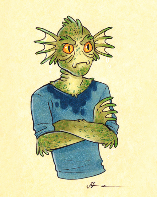 Inktober Day 24 - Swamp Monster
