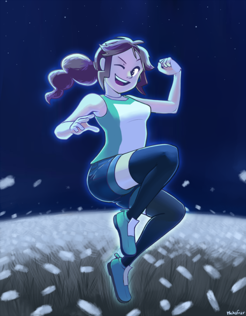 Leaping through the moonlit fields! - I’ve been working on more Nova doodles lately so i&rsquo