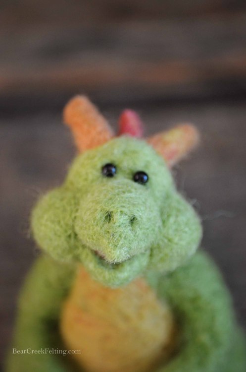 Bear Creek Dragon #13 needle felted by Teresa Perleberg