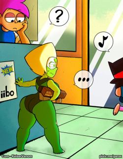 eyxxx: garabot:   A recent commission, featuring a different Peridot that the one  from the show. Also no, technically right now I’m not taking  commissions.    #bestgirl #bestbooty right there!!! …wow!!!! °___°  &lt; |9