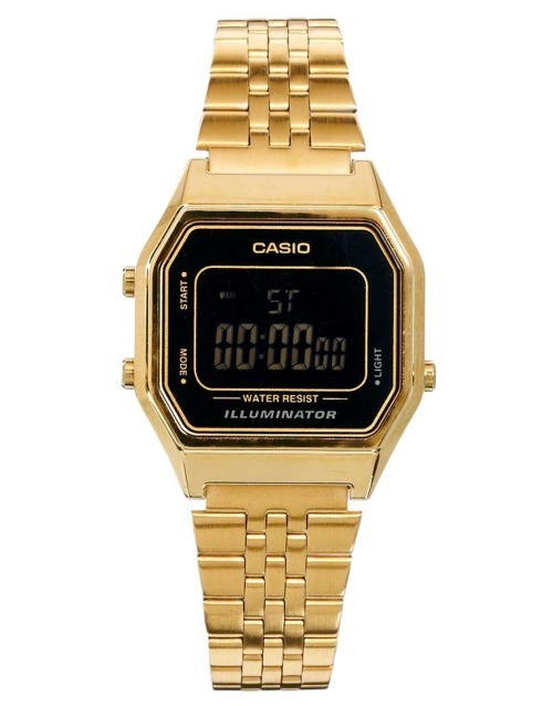 High Heels Blog wantering-blog: Gold  Casio Mini Digital Black Face Watch via Tumblr