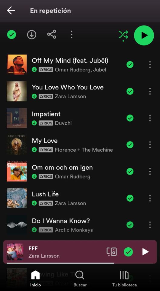 Top Seven Tracks On Repeat