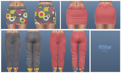 TS3 - Rainbow Set - downloadOriginal meshes by me;Age: YAF &amp; AF;Tops &amp; Bottoms sections;Cate