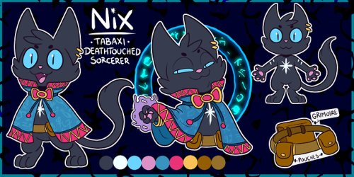  I got carried away drawing my newest d&d character, meet Nix a little Tabaxi!He’s a Death