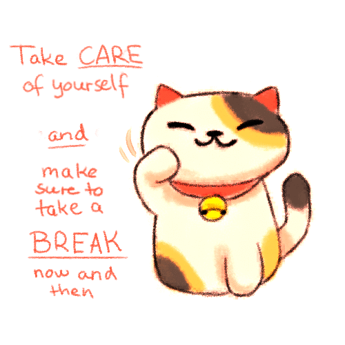 natayaz:  ♥ Neko Atsume + Motivational Words ♥ I was feeling kinda down so I drew something to cheer myself up. I hope 2016 will be a good year for all of you :D 