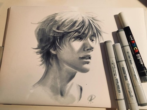 Photo study, copics on Hahnemuhle paper for marker#copic #copicmarkers #traditionaldrawing https://w