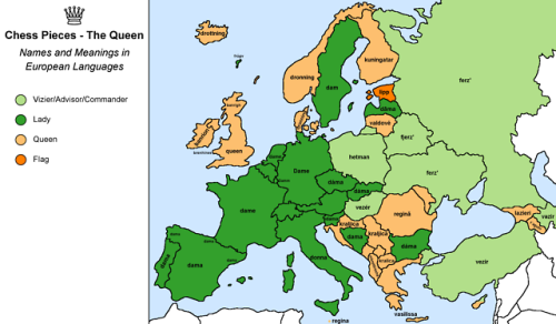 yumyumiee:mapsontheweb:Names and meanings of the chess pieces in Europe. Keep readingthis might be t