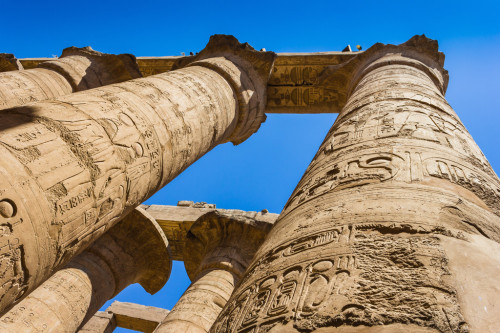 Precinct of Amun-ReColumns of the hypostyle hall, Karnak Temple Complex. Luxor.