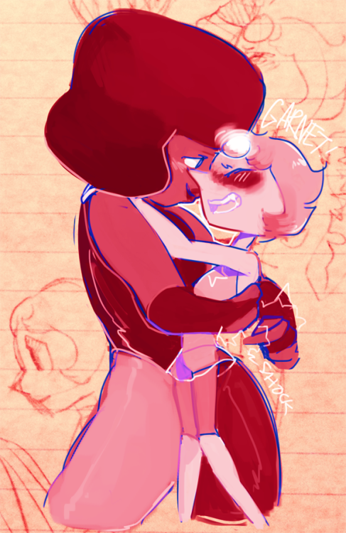 kilifish:  I’ve been doing too much original work, time to remind everyone I’m all about the mega gay romancin again So i drew the only thing that could possibly match flustered garnet… flirty garnet. *_* also i think we all need to talk about Garnet’s