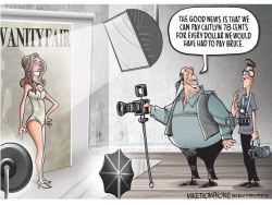 cartoonpolitics:  refers to the ‘gender pay gap’ for women, which is complicated but real and worse for women of color  .. (story here)