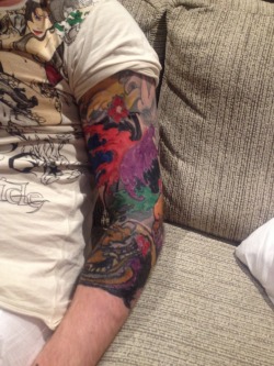 Sweetinnocentbabygirl:  I Was Colouring Daddy’s Tattoos In Tonight Hehe😄! He