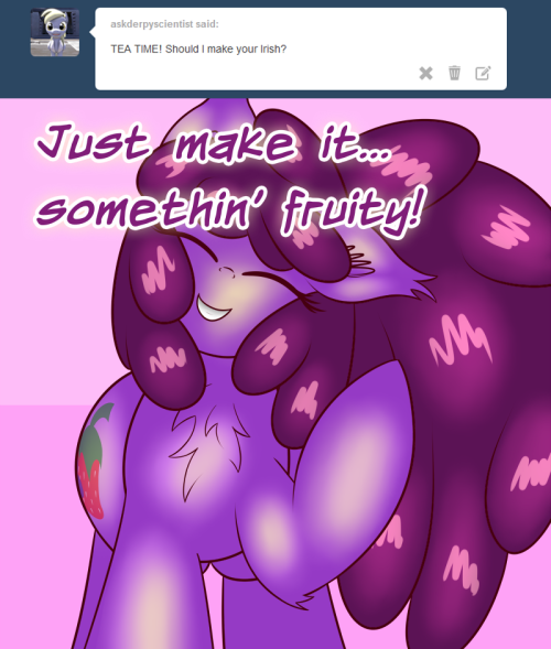 berrypunchreplies:  The fruitier the better ^^ (Question from Derpyscientist)  owo