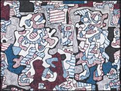 thunderstruck9:  Jean Dubuffet (French, 1901-1985), Main leste et rescousse [Nimble free hand to the rescue], 1964. Acrylic on canvas, 149.9 x 200.7 cm. 