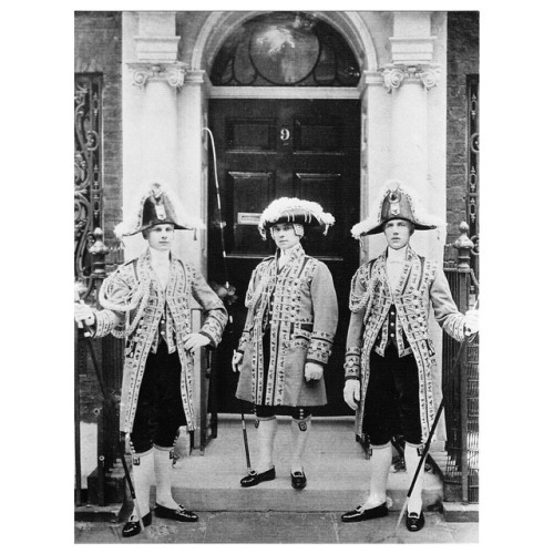 Mr Parker (coachman), with footmen Mr Way and Mr Durham outside the Egerton’s family home at 9