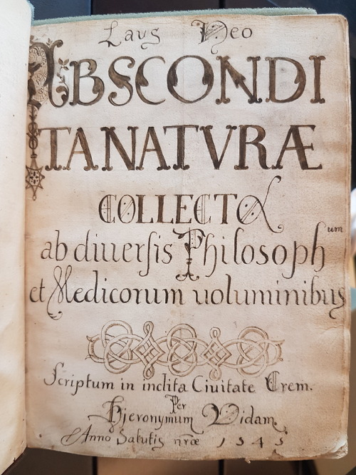 LJS 458 -  Abscondita naturae Abscondita naturae: collecta ab diversis philosoph[orum] et medic