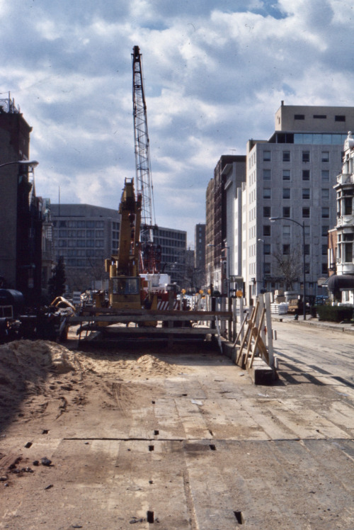 WMATA Metro Blue Line Construction, I Street Near 19th Street, NW, Washington, DC, 1974.With the exc