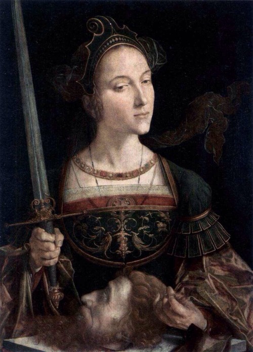 princess-of-france:templeofapelles:Judith with the Head of Holofernes, c. 1525Jan Cornelisz Vermeyan