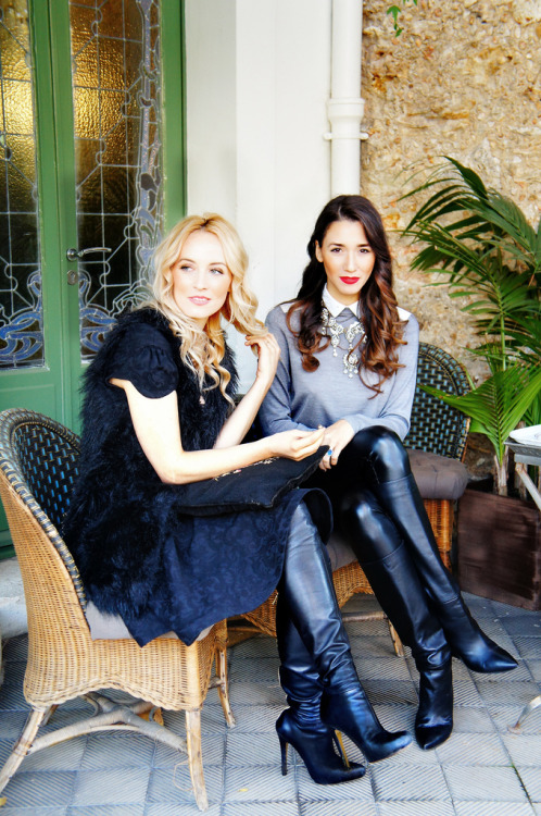 fashion-boots: Fashion bloggers Diana Enciu & Alina Tanasa from fabulousmusesSource