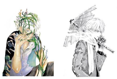 ginkoro:  Some SCANS from New Mushishi Artbook . Part 1蟲師 画集You can buy the artbook here: AMAZON 