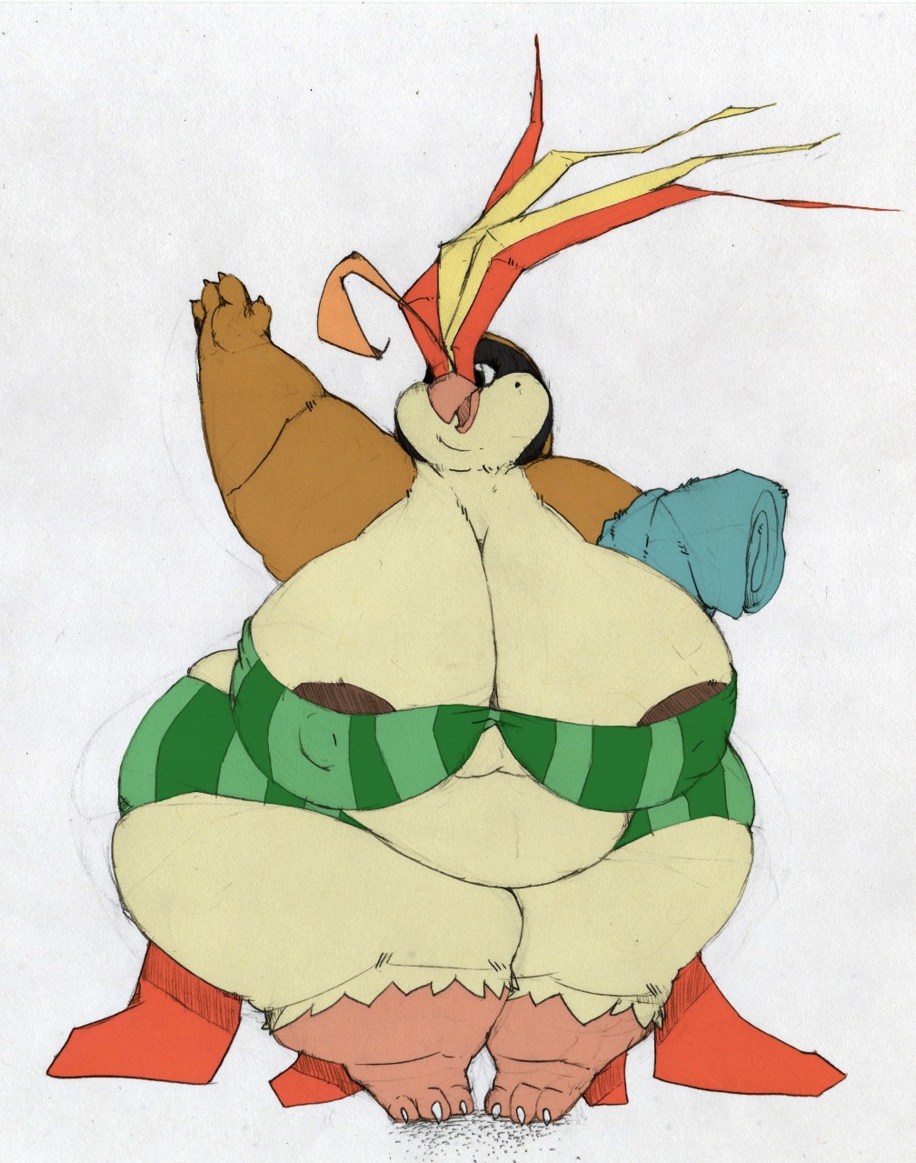 Really love how wide her hips are here. And how wide the artist thought about making