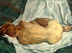 huariqueje:  Nude(Madeleine)  -  Lotte Laserstein 1940 Dutch prussian painter 1893-1993 