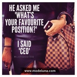 modeluna:  BOSS =MODELUNA = CEO #lux #luxe