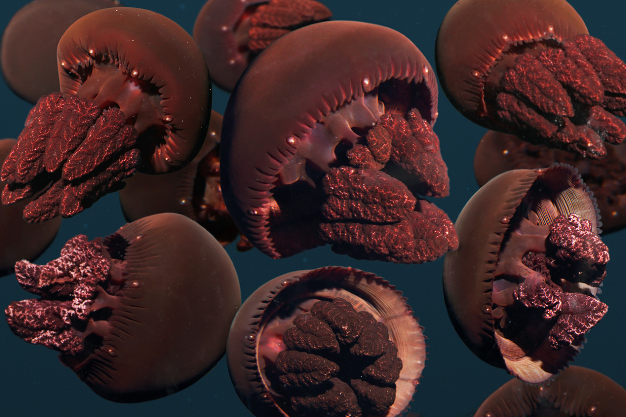 Have you seen them? We’ve had blue blubber jellies on display in “The Jellies Experience” before, but this maroon version is new to us. Spectacular, don’t you think?
Learn more about “The Jellies Experience.”