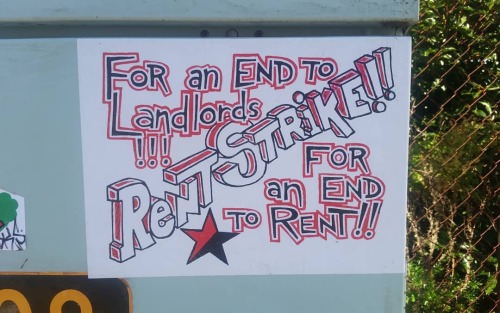 “Rent Strike! For an end to landlords. For an end to rent” Poster seen in Sydney