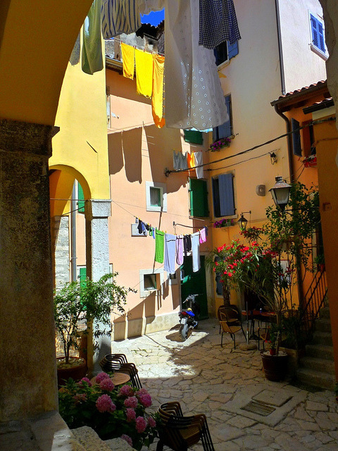 Laundry day in Rovinj, Istria, Croatia
