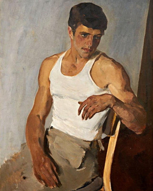 antonio-m:  ““Study of a young man”, by Viktor Otiev (1935–1999). Russian painter and graphic artist. oil on canvas  