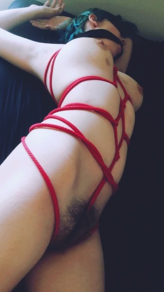 tiemeup-donttiemedown:found these in my drafts from a long while back, these are from the first time i was experimenting with being tied up. figured it couldn’t hurt to post them now, i still think i look good in red 
