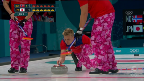 harrysimpact: norway’s curling team is appropriately dressed for valentine’s day