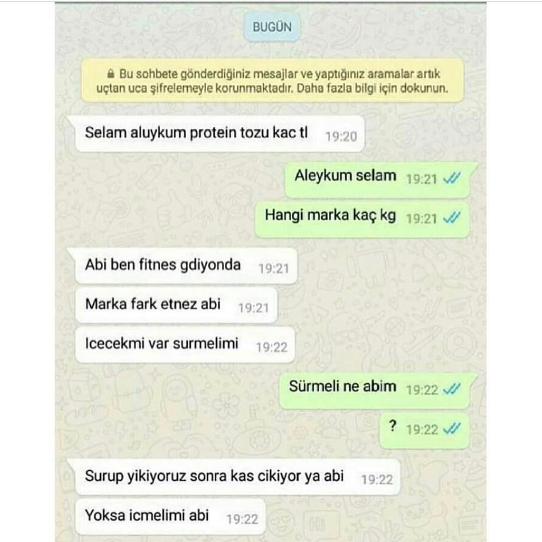 - Selamun Aleyküm protein...