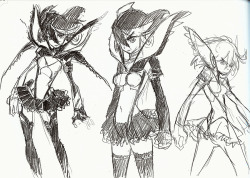 h0saki:More Ryuko and Kamui Senketsu designs.