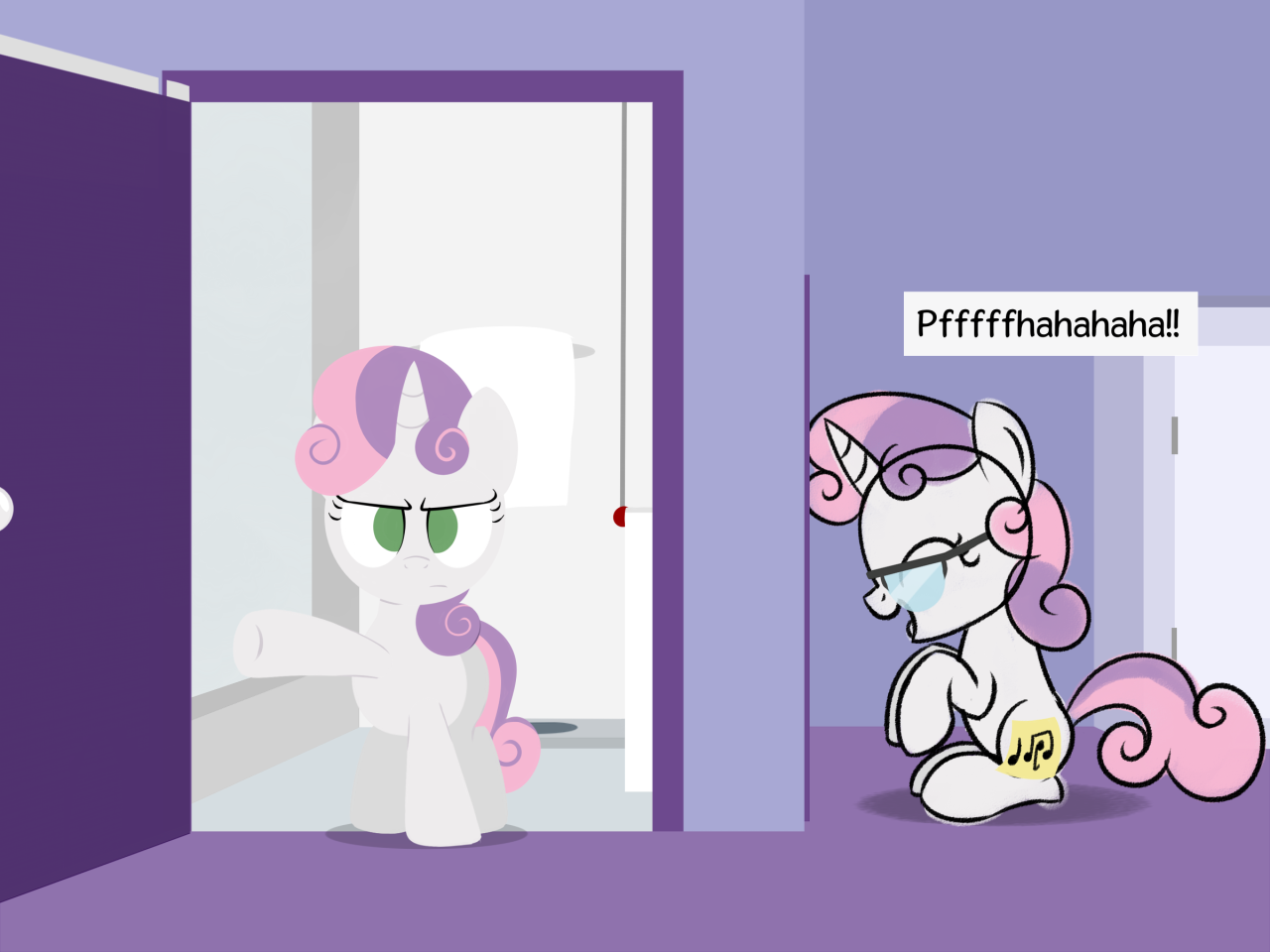 sweetiebellesbandb:  PCSB: And take off my glasses!  *giggles*