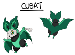 askcaffeinehazard:Is my Pokesona, the Cubat 8D  =o Eeeee, neat concept! x3