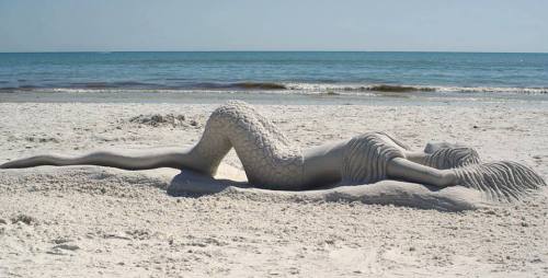 XXX trilliansthoughts:  Mermaid sand sculpture. photo