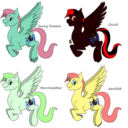askprosecutie:  askdivebomb:  I DID DIVEBOMB RE-COLOURS!! except I thought I didn’t have enough but instead I made 8 more than I meant to (posting those after this). There were so many more ponies I could have added too! D: sorry to the ones that I
