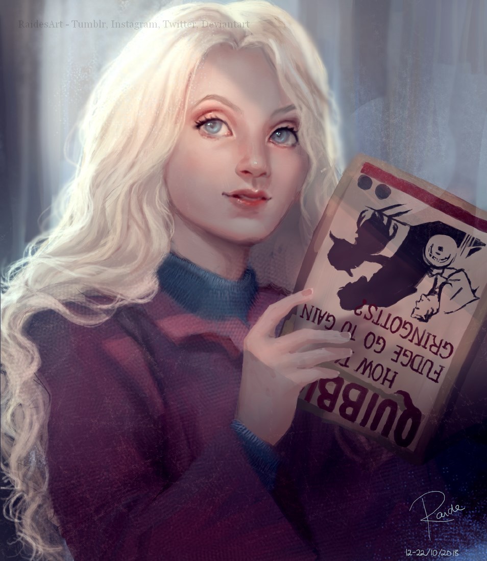 Raidesart Luna Lovegood I Worked On And Off On This Painting For The 