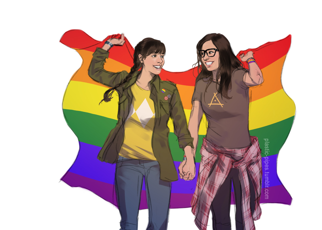 plastic-pipes: Femslash February 2018: Elena and Syd from One Day at a Time all right,